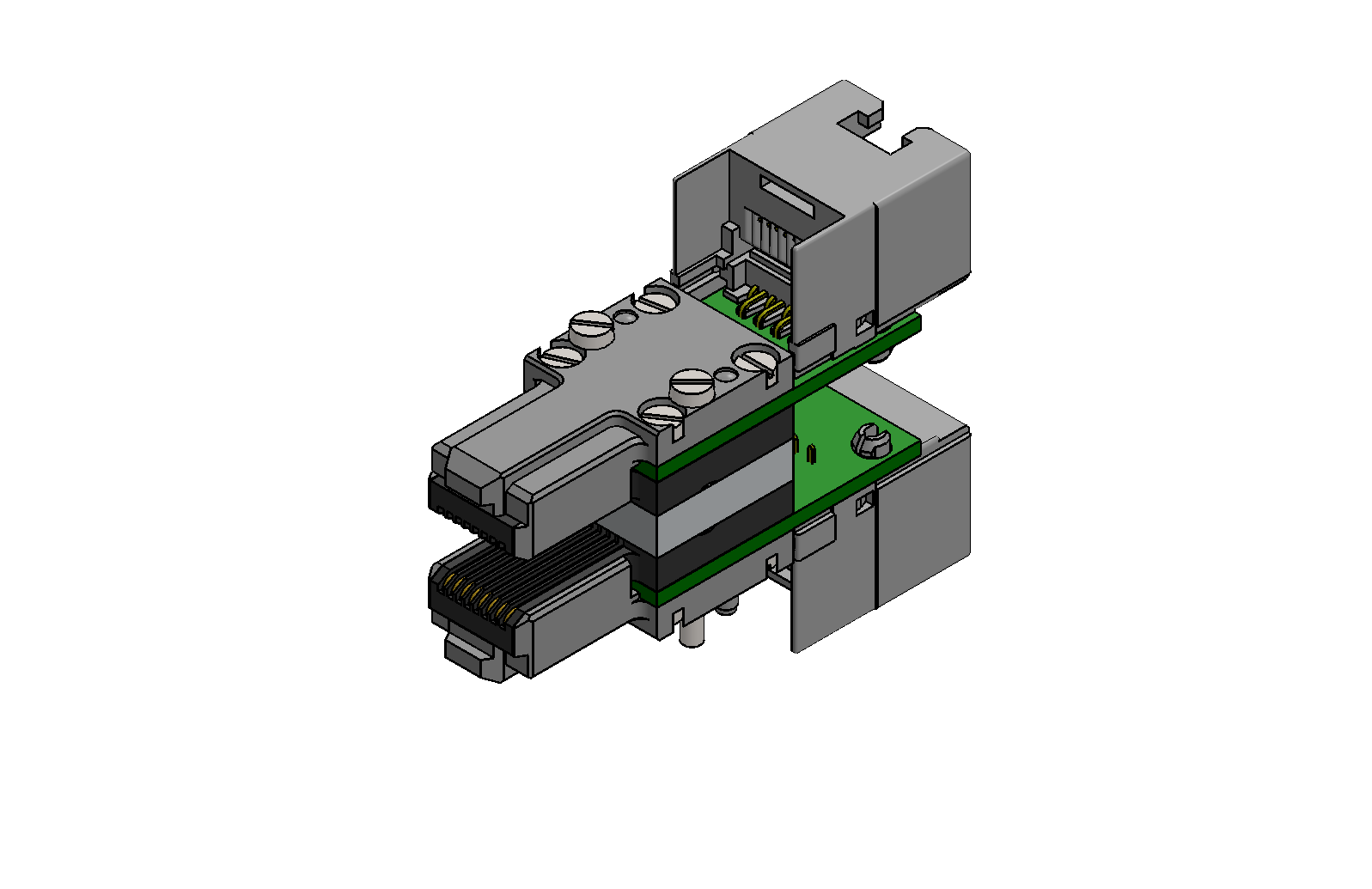 RJ45 8P8C Stacked Test Connector